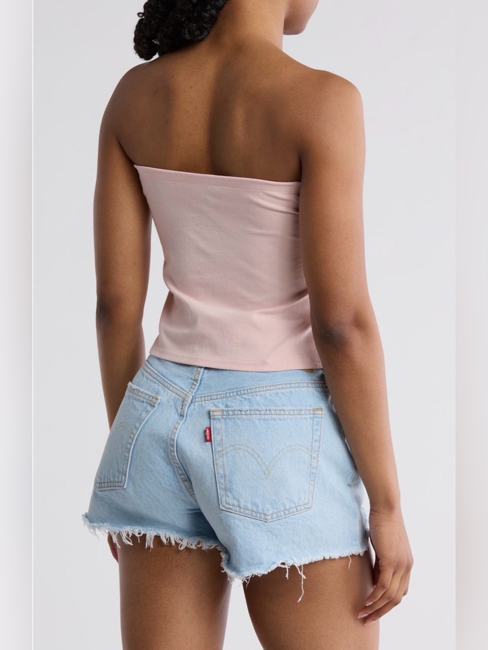 NWT Hi Res Pink Bow Bandeau Tube Top Coquette XL - Picture 2 of 6